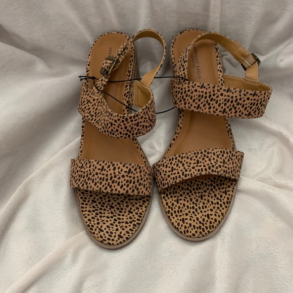 American Eagle Animal Print Block Heel Sandal - Picture 3 of 5
